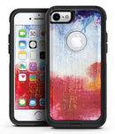Red White & Blue Paint Splotches - iPhone 7 or 7 Plus Commuter Case Skin Kit
