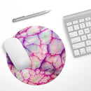 Red White Dragon Vein Agate Skin// WaterProof Rubber Foam Backed Anti-Slip Mouse Pad for Home Work Office or Gaming Computer Desk