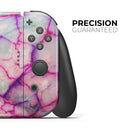 Red White Dragon Vein Agate Skin // Skin Decal Wrap Kit for Nintendo Switch Console & Dock, Joy-Cons, Pro Controller, Lite, 3DS XL, 2DS XL, DSi, or Wii - Vinyl Skin Wrap for Nintendo Switch 2, OLED, Lite, Pro Controller, Wii & Classic Handhelds