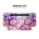 Red White Dragon Vein Agate Skin // Skin Decal Wrap Kit for Nintendo Switch Console & Dock, Joy-Cons, Pro Controller, Lite, 3DS XL, 2DS XL, DSi, or Wii - Vinyl Skin Wrap for Nintendo Switch 2, OLED, Lite, Pro Controller, Wii & Classic Handhelds