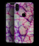 Red White Dragon Vein Agate Skin - iPhone XS MAX, XS/X, 8/8+, 7/7+, 5/5S/SE Skin-Kit (All iPhones Available)