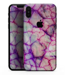 Red White Dragon Vein Agate Skin - iPhone XS MAX, XS/X, 8/8+, 7/7+, 5/5S/SE Skin-Kit (All iPhones Available)