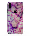 Red White Dragon Vein Agate Skin - iPhone XS MAX, XS/X, 8/8+, 7/7+, 5/5S/SE Skin-Kit (All iPhones Available)