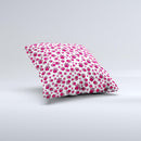 Red & White Paw Prints ink-Fuzed Decorative Throw Pillow