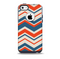 Red, White and Blue Textile Chevron Pattern Skin for the iPhone 5c OtterBox Commuter Case