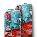Red and Blue Abstract Oil Painting iPhone 6/6s or 6/6s Plus 2-Piece Hybrid INK-Fuzed Case