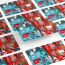 Red and Blue Abstract Oil Painting - Premium Protective Decal Skin-Kit for the Apple Credit Card