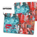 Red and Blue Abstract Oil Painting - Premium Protective Decal Skin-Kit for the Apple Credit Card