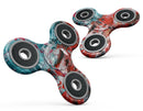 Red and Blue Abstract Oil Painting Full-Body Fidget Spinner Skin-Kit