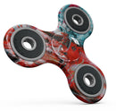 Red and Blue Abstract Oil Painting Full-Body Fidget Spinner Skin-Kit