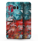 Red and Blue Abstract Oil Painting - Samsung Galaxy S8 Full-Body Skin Kit