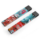 Red and Blue Abstract Oil Painting - Premium Decal Protective Skin-Wrap Sticker compatible with the Juul Labs vaping device