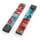 Red and Blue Abstract Oil Painting - Premium Decal Protective Skin-Wrap Sticker compatible with the Juul Labs vaping device