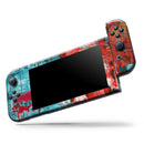 Red and Blue Abstract Oil Painting // Skin Decal Wrap Kit for Nintendo Switch Console & Dock, Joy-Cons, Pro Controller, Lite, 3DS XL, 2DS XL, DSi, or Wii - Vinyl Skin Wrap for Nintendo Switch 2, OLED, Lite, Pro Controller, Wii & Classic Handhelds