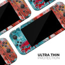 Red and Blue Abstract Oil Painting // Skin Decal Wrap Kit for Nintendo Switch Console & Dock, Joy-Cons, Pro Controller, Lite, 3DS XL, 2DS XL, DSi, or Wii - Vinyl Skin Wrap for Nintendo Switch 2, OLED, Lite, Pro Controller, Wii & Classic Handhelds