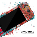 Red and Blue Abstract Oil Painting // Skin Decal Wrap Kit for Nintendo Switch Console & Dock, Joy-Cons, Pro Controller, Lite, 3DS XL, 2DS XL, DSi, or Wii - Vinyl Skin Wrap for Nintendo Switch 2, OLED, Lite, Pro Controller, Wii & Classic Handhelds
