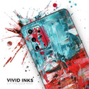 Red and Blue Abstract Oil Painting - Premium Vinyl Skin Decal for Samsung Galaxy S25 Ultra, S24, S23, S22 & All Galaxy S Models