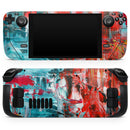 Red and Blue Abstract Oil Painting // Vinyl Skin Wrap for Steam Deck OLED & Steam Deck (LCD) — Soft Matte or Ultra Gloss