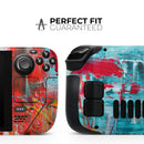 Red and Blue Abstract Oil Painting // Vinyl Skin Wrap for Steam Deck OLED & Steam Deck (LCD) — Soft Matte or Ultra Gloss