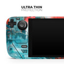 Red and Blue Abstract Oil Painting // Vinyl Skin Wrap for Steam Deck OLED & Steam Deck (LCD) — Soft Matte or Ultra Gloss