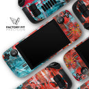 Red and Blue Abstract Oil Painting // Vinyl Skin Wrap for Steam Deck OLED & Steam Deck (LCD) — Soft Matte or Ultra Gloss