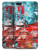 Red and Blue Abstract Oil Painting - Skin-kit for the iPhone 8 or 8 Plus