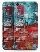Red and Blue Abstract Oil Painting - Skin-kit for the iPhone 8 or 8 Plus