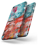 Red and Blue Abstract Oil Painting - Skin-kit for the iPhone 8 or 8 Plus
