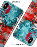 Red and Blue Abstract Oil Painting - iPhone X Clipit Case