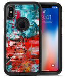Red and Blue Abstract Oil Painting - iPhone X OtterBox Case & Skin Kits
