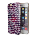 Red and Blue Cloud Mix with White Semi-Circles iPhone 6/6s or 6/6s Plus 2-Piece Hybrid INK-Fuzed Case