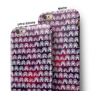 Red and Blue Cloud Mix with White Semi-Circles iPhone 6/6s or 6/6s Plus 2-Piece Hybrid INK-Fuzed Case