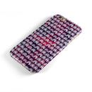 Red and Blue Cloud Mix with White Semi-Circles iPhone 6/6s or 6/6s Plus 2-Piece Hybrid INK-Fuzed Case