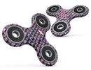 Red and Blue Cloud Mix with White Semi-Circles Full-Body Fidget Spinner Skin-Kit
