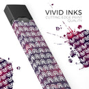 Red and Blue Cloud Mix with White Semi-Circles - Premium Decal Protective Skin-Wrap Sticker compatible with the Juul Labs vaping device