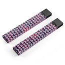 Red and Blue Cloud Mix with White Semi-Circles - Premium Decal Protective Skin-Wrap Sticker compatible with the Juul Labs vaping device