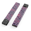 Red and Blue Cloud Mix with White Semi-Circles - Premium Decal Protective Skin-Wrap Sticker compatible with the Juul Labs vaping device
