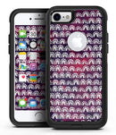 Red and Blue Cloud Mix with White Semi-Circles - iPhone 7 or 8 OtterBox Case & Skin Kits