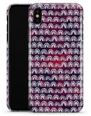 Red and Blue Cloud Mix with White Semi-Circles - iPhone X Clipit Case