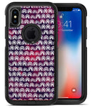 Red and Blue Cloud Mix with White Semi-Circles - iPhone X OtterBox Case & Skin Kits