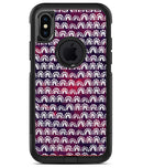 Red and Blue Cloud Mix with White Semi-Circles - iPhone X OtterBox Case & Skin Kits
