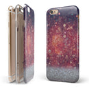 Red and Blue Glowing Orbs with Silver Sparkle iPhone 6/6s or 6/6s Plus 2-Piece Hybrid INK-Fuzed Case
