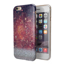 Red and Blue Glowing Orbs with Silver Sparkle iPhone 6/6s or 6/6s Plus 2-Piece Hybrid INK-Fuzed Case