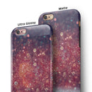 Red and Blue Glowing Orbs with Silver Sparkle iPhone 6/6s or 6/6s Plus 2-Piece Hybrid INK-Fuzed Case