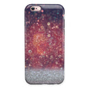 Red and Blue Glowing Orbs with Silver Sparkle iPhone 6/6s or 6/6s Plus 2-Piece Hybrid INK-Fuzed Case