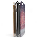 Red and Blue Glowing Orbs with Silver Sparkle iPhone 6/6s or 6/6s Plus 2-Piece Hybrid INK-Fuzed Case