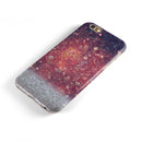 Red and Blue Glowing Orbs with Silver Sparkle iPhone 6/6s or 6/6s Plus 2-Piece Hybrid INK-Fuzed Case