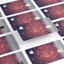 Red and Blue Glowing Orbs with Silver Sparkle - Premium Protective Decal Skin-Kit for the Apple Credit Card