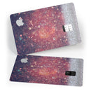 Red and Blue Glowing Orbs with Silver Sparkle - Premium Protective Decal Skin-Kit for the Apple Credit Card