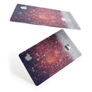Red and Blue Glowing Orbs with Silver Sparkle - Premium Protective Decal Skin-Kit for the Apple Credit Card